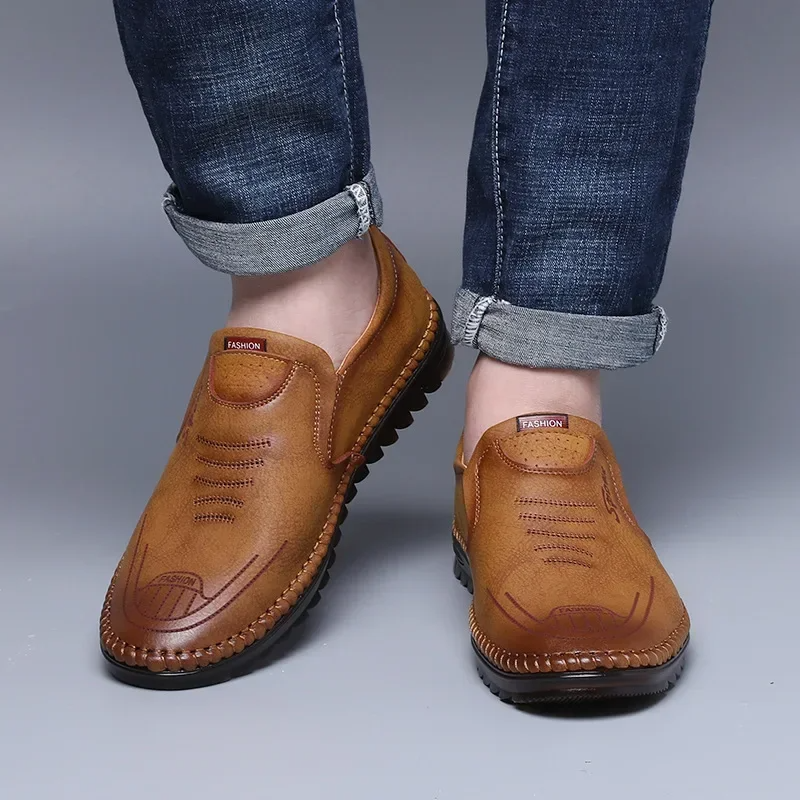 👞 Men's Fashion Leather Toad Shoes – Drive in Style, Walk in Confidence!