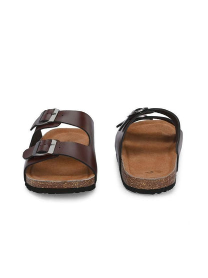 👣 Urban Soles Men's Arizona Brown Leather Sandals – Timeless Comfort, Classic Style 👣