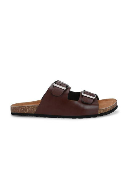 👣 Urban Soles Men's Arizona Brown Leather Sandals – Timeless Comfort, Classic Style 👣