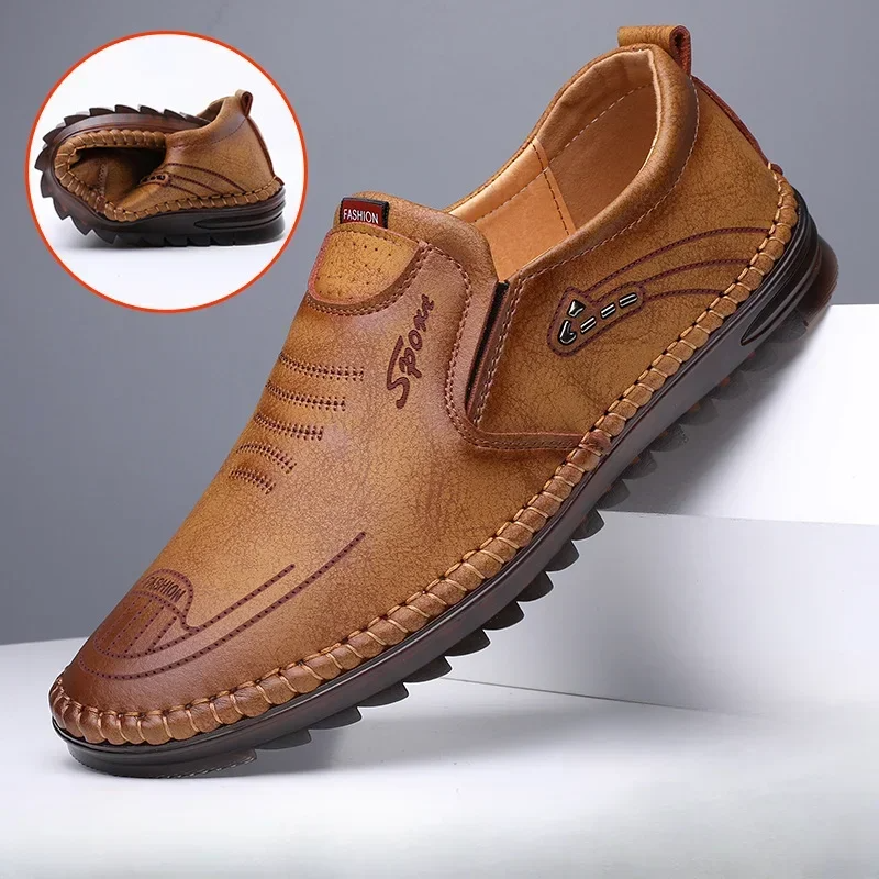👞 Men's Fashion Leather Toad Shoes – Drive in Style, Walk in Confidence!