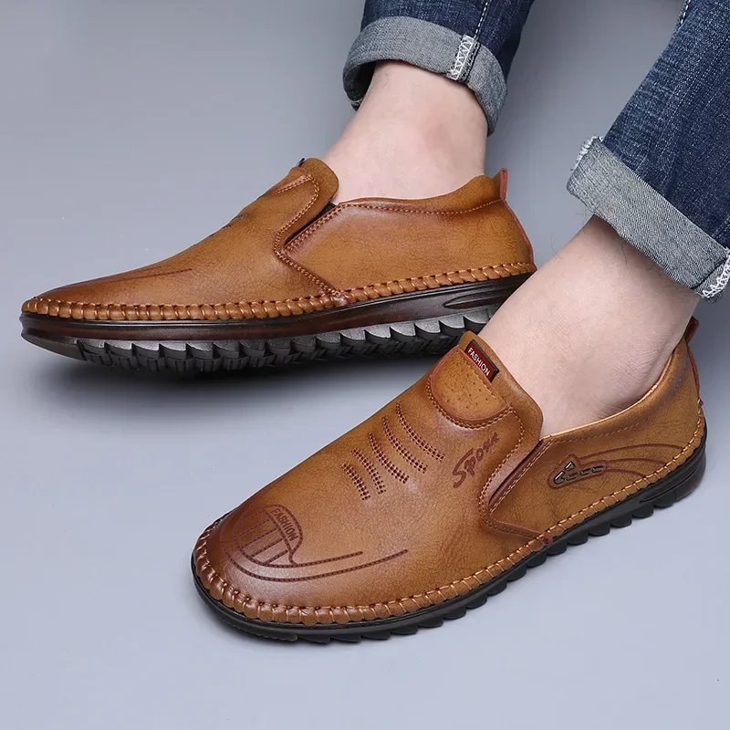 👞 Men's Fashion Leather Toad Shoes – Drive in Style, Walk in Confidence!
